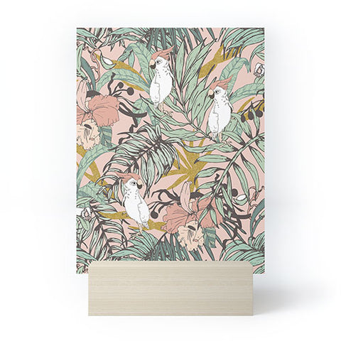 Marta Barragan Camarasa Drawing exotic birds in the rainforest Mini Art Print