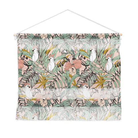 Marta Barragan Camarasa Drawing exotic birds in the rainforest Wall Hanging Landscape
