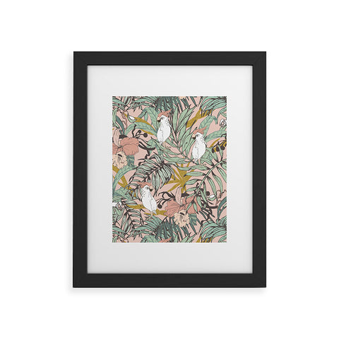 Marta Barragan Camarasa Drawing exotic birds in the rainforest Framed Art Print