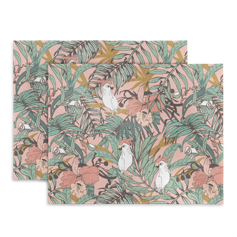 Marta Barragan Camarasa Drawing exotic birds in the rainforest Placemat