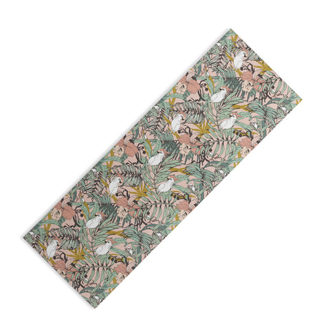 Marta Barragan Camarasa Drawing exotic birds in the rainforest Yoga Mat