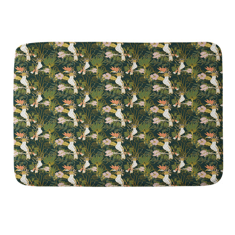 Marta Barragan Camarasa Drawing of exotic birds in the Memory Foam Bath Mat