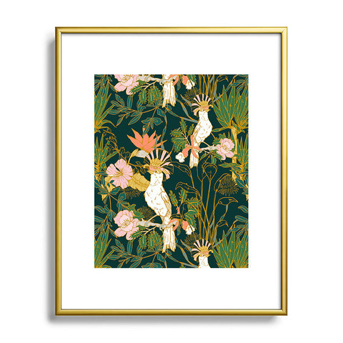 Marta Barragan Camarasa Drawing of exotic birds in the Metal Framed Art Print