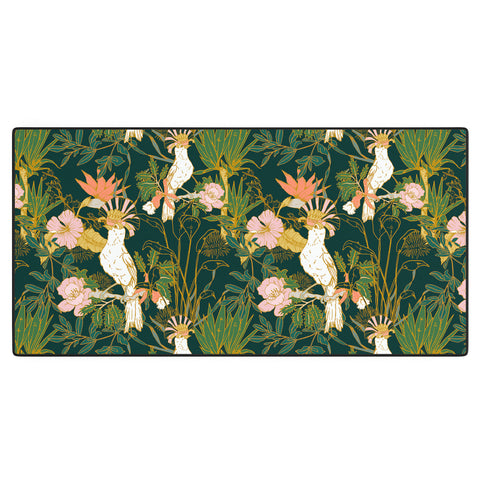 Marta Barragan Camarasa Drawing of exotic birds in the Desk Mat