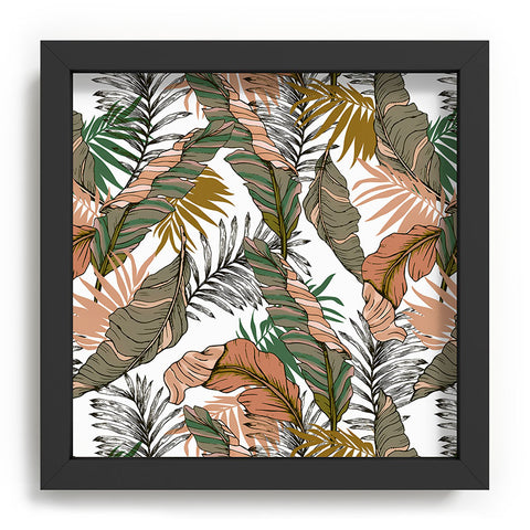 Marta Barragan Camarasa Drawing of wild tropical jungle I Recessed Framing Square