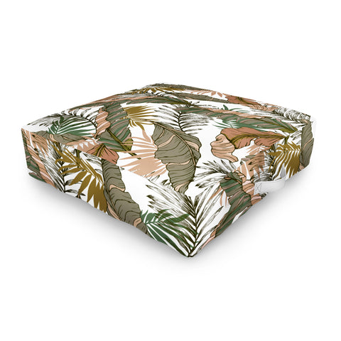 Marta Barragan Camarasa Drawing of wild tropical jungle I Outdoor Floor Cushion