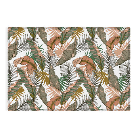 Marta Barragan Camarasa Drawing of wild tropical jungle I Outdoor Rug