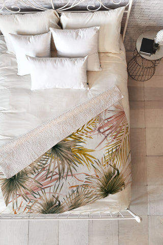 Marta Barragan Camarasa Dream jungle paradise 22 Fleece Throw Blanket