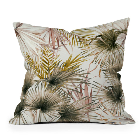 Marta Barragan Camarasa Dream jungle paradise 22 Throw Pillow