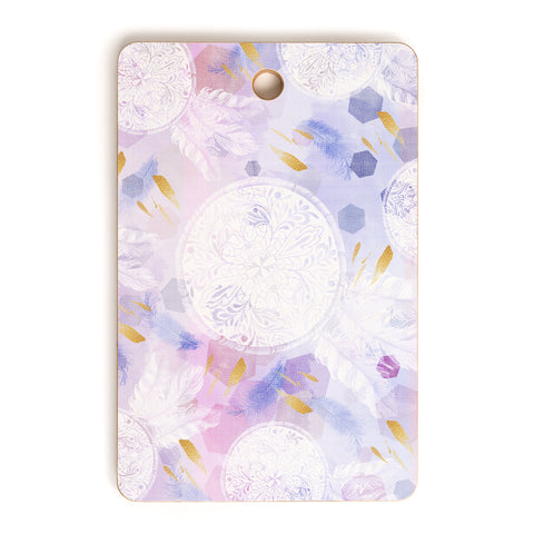 Marta Barragan Camarasa Dreamcatcher with geometric Cutting Board Rectangle