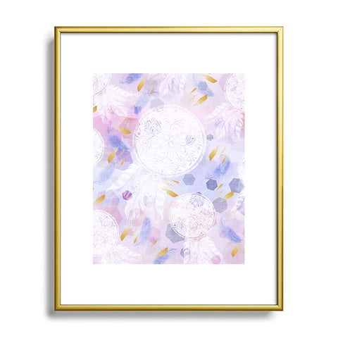 Marta Barragan Camarasa Dreamcatcher with geometric Metal Framed Art Print