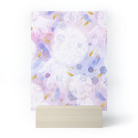 Marta Barragan Camarasa Dreamcatcher with geometric Mini Art Print