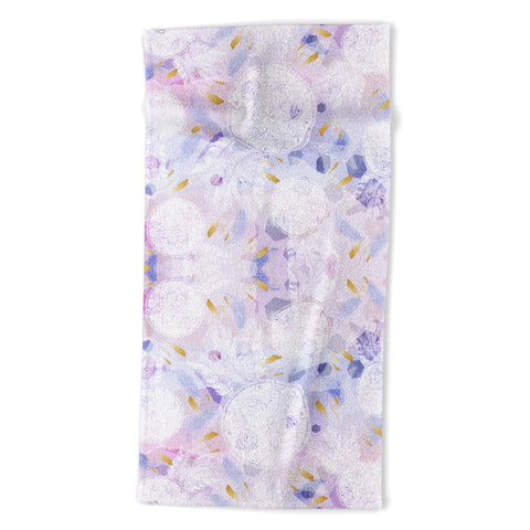 Marta Barragan Camarasa Dreamcatcher with geometric Beach Towel
