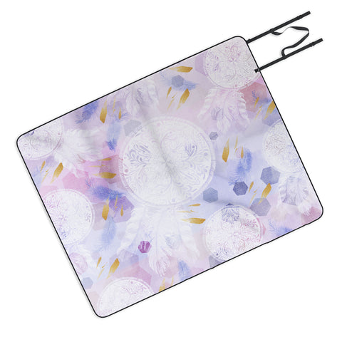 Marta Barragan Camarasa Dreamcatcher with geometric Picnic Blanket