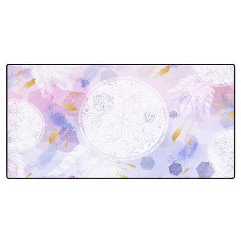 Marta Barragan Camarasa Dreamcatcher with geometric Desk Mat