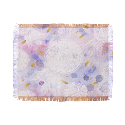Marta Barragan Camarasa Dreamcatcher with geometric Throw Blanket