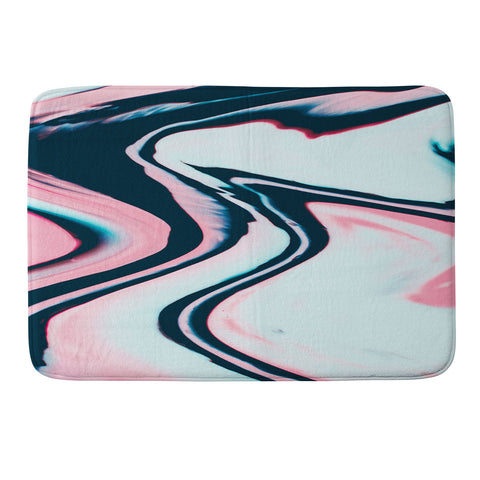 Marta Barragan Camarasa Effect marble glitch Memory Foam Bath Mat