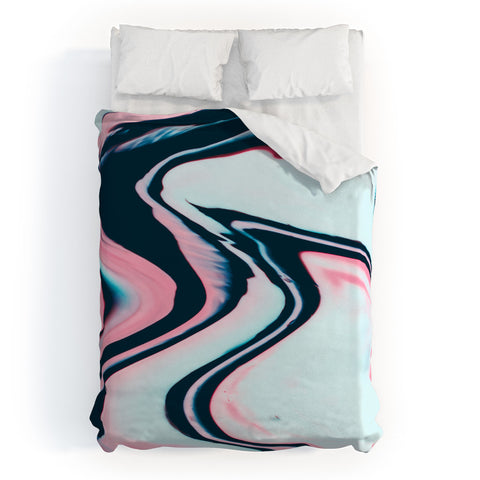 Marta Barragan Camarasa Effect marble glitch Duvet Cover