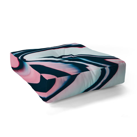 Marta Barragan Camarasa Effect marble glitch Floor Pillow Square