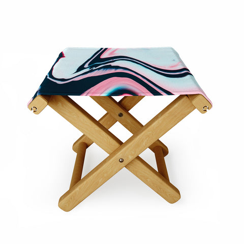 Marta Barragan Camarasa Effect marble glitch Folding Stool