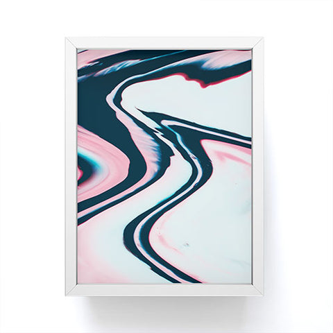 Marta Barragan Camarasa Effect marble glitch Framed Mini Art Print