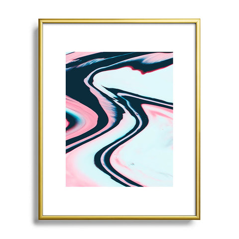 Marta Barragan Camarasa Effect marble glitch Metal Framed Art Print