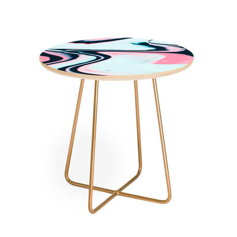 Marta Barragan Camarasa Effect marble glitch Round Side Table