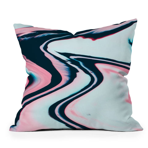 Marta Barragan Camarasa Effect marble glitch Throw Pillow