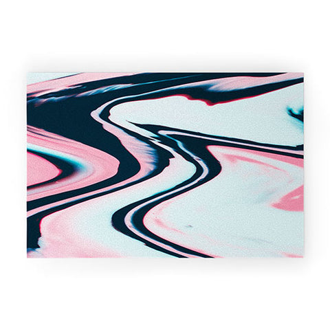 Marta Barragan Camarasa Effect marble glitch Welcome Mat