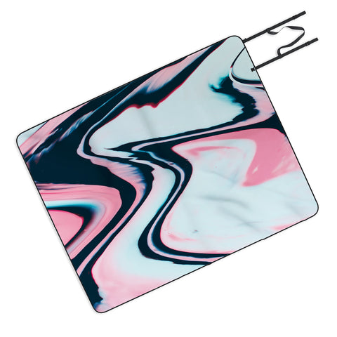 Marta Barragan Camarasa Effect marble glitch Picnic Blanket
