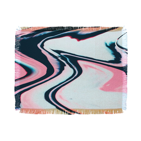 Marta Barragan Camarasa Effect marble glitch Throw Blanket