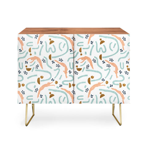 Marta Barragan Camarasa Enjoying sea and sun Credenza