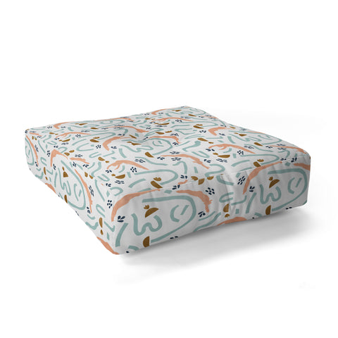 Marta Barragan Camarasa Enjoying sea and sun Floor Pillow Square