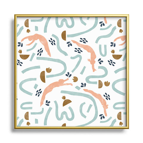 Marta Barragan Camarasa Enjoying sea and sun Square Metal Framed Art Print