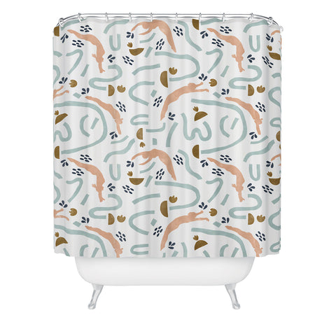 Marta Barragan Camarasa Enjoying sea and sun Shower Curtain