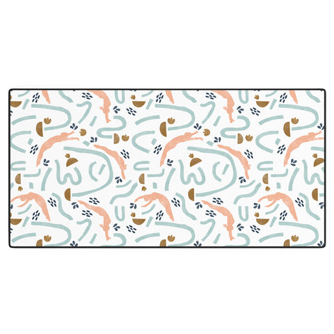 Marta Barragan Camarasa Enjoying sea and sun Desk Mat