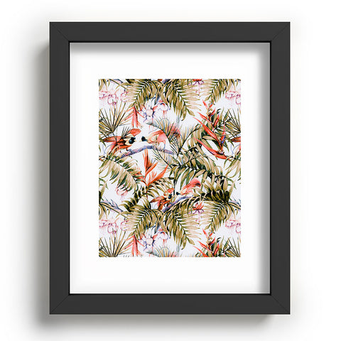Marta Barragan Camarasa Exotic birds in the jungle paradise Recessed Framing Rectangle