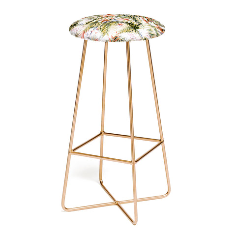 Marta Barragan Camarasa Exotic birds in the jungle paradise Bar Stool