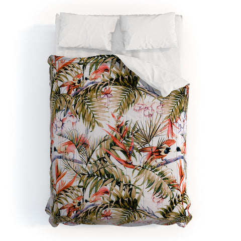 Marta Barragan Camarasa Exotic birds in the jungle paradise Comforter