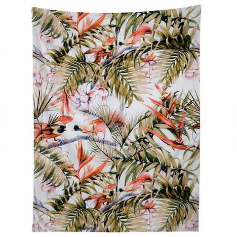 Marta Barragan Camarasa Exotic birds in the jungle paradise Tapestry