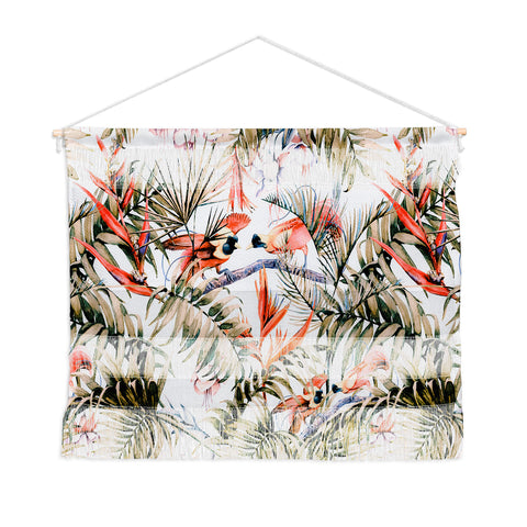 Marta Barragan Camarasa Exotic birds in the jungle paradise Wall Hanging Landscape