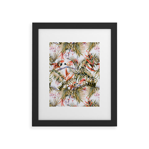 Marta Barragan Camarasa Exotic birds in the jungle paradise Framed Art Print