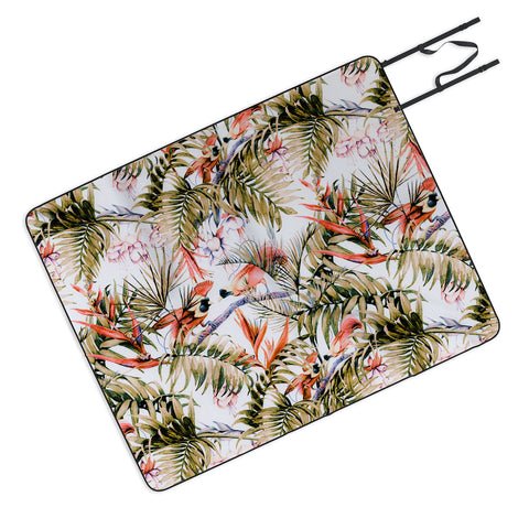 Marta Barragan Camarasa Exotic birds in the jungle paradise Picnic Blanket