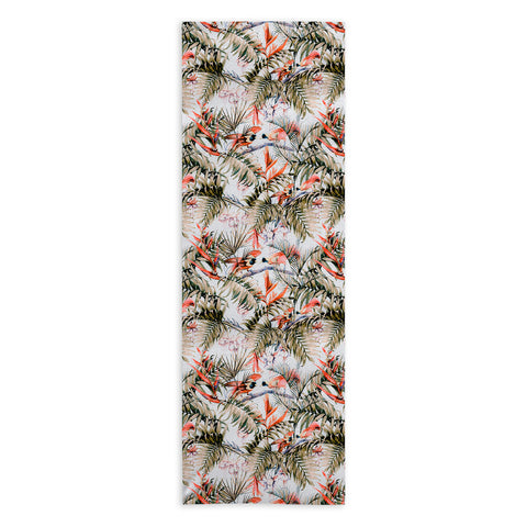 Marta Barragan Camarasa Exotic birds in the jungle paradise Yoga Towel
