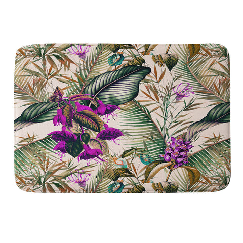 Marta Barragan Camarasa Exotic botanical foliage 018 Memory Foam Bath Mat