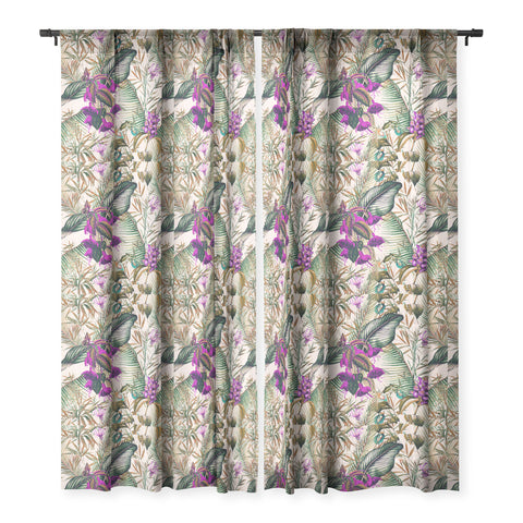 Marta Barragan Camarasa Exotic botanical foliage 018 Sheer Window Curtain