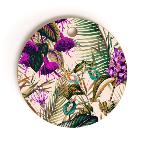Marta Barragan Camarasa Exotic botanical foliage 018 Cutting Board Round