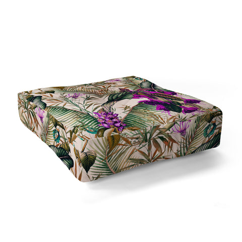 Marta Barragan Camarasa Exotic botanical foliage 018 Floor Pillow Square