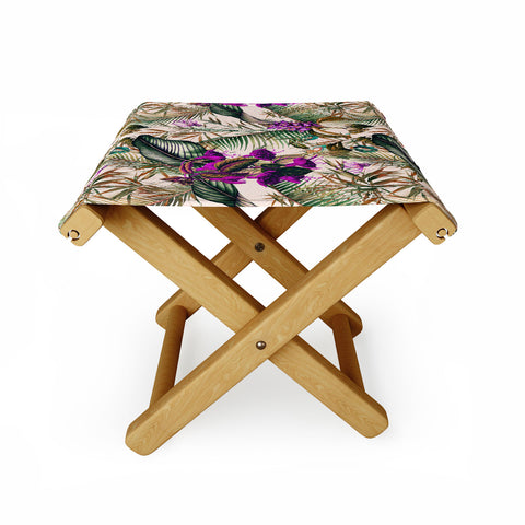 Marta Barragan Camarasa Exotic botanical foliage 018 Folding Stool