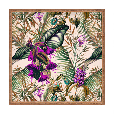 Marta Barragan Camarasa Exotic botanical foliage 018 Square Tray